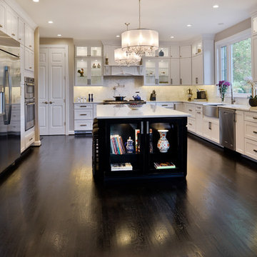 Spacious Modern White Design Brings New Light to Busy Kitchen