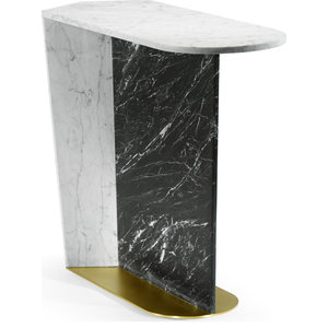 Comtemporary White Calacatta And Black Marble Sofa Table Contemporary Console Tables By Jonathan Charles Fine Furniture Houzz Comtemporary White Calacatta And Black Marble Sofa Table Contemporary Console Tables By Jonathan Charles Fine Furniture Houzz
