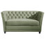 Disraeli Chesterfield Sofa Loveseat, Sage
