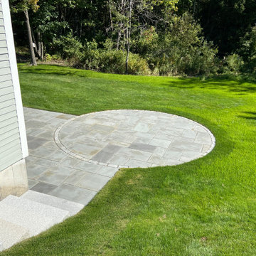 Bluestone Patio with Granite Steps