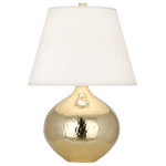 Robert Abbey - Robert Abbey 9870 Dal - One Light Accent Lamp - Cord Color: Silver  Base Dimension: 10 x 9  Shade Included: YesDal One Light Accent Lamp Modern Brass Oyster Linen Shade *UL Approved: YES *Energy Star Qualified: n/a  *ADA Certified: n/a  *Number of Lights: Lamp: 1-*Wattage:100w A bulb(s) *Bulb Included:No *Bulb Type:A *Finish Type:Modern Brass