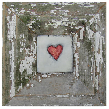 "Hearts Desire Distressed White" by lovISart, Canvas Art