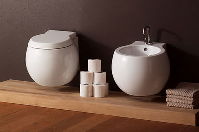 Exemple d'une salle de bain tendance.