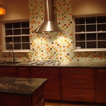 Silver, White, Lime and Orange Mix Kitchen