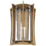 Kalco - Ronan 8.5x12" 1-Light Midcentury Outdoor Wall-Lights by Kalco, Modern Bronze - Ronan Wall PocketStyle: MidcenturyRated: WetLamping: 1 light(s). 60W IncandescentBulb(s) not included.Finish: Modern BronzeAluminum Frame  Clear Seeded Glass  Outdoor-Indoor Application
