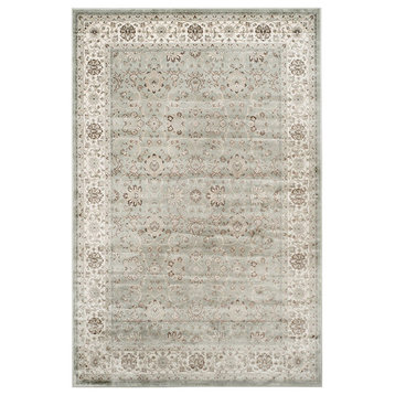 Persian Garden Peg608Q Rug, Silver/Cream, 8'0"x10'0"