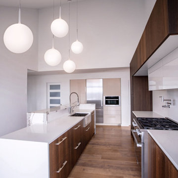 Sleek Modern White and Wood Home Renovation