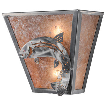 13W Leaping Trout Wall Sconce