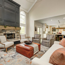 above fireplace