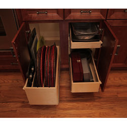 Kitchen Pull Out Shelves and Pull Out Tray Bins - Kitchen Drawer Organizers