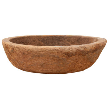 Large 19th Century Wood Dough Bowl