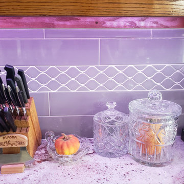 Kitchen Backsplash & Countertop - Glass Tiles