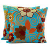 Floral Grandeur Cotton Cushion Covers, Set of 2