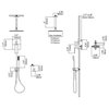 Commercial Ceiling Mount Shower System Pressure Balance Valve and Trim, Matte Black, 12"