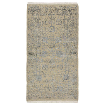 Oriental Rug Sadraa 4'6"x2'4" Hand Knotted Carpet