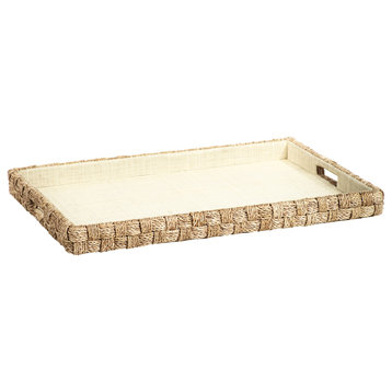 Abaca Rope Serving Tray, 24" Long