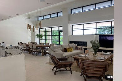 Minimalist living room photo in Dallas