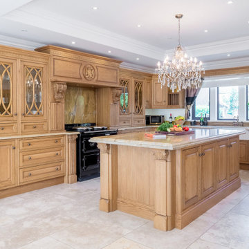 Classic, Sustainable-Wood Victorian Style Kitchen