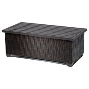 In Stock Barbados Storage Coffee Table Espresso Tropical Outdoor Coffee Tables By Homesquare Houzz