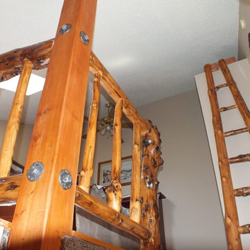 Condo Remodel - Log Railings, Furniture, Slate Floors & Shower