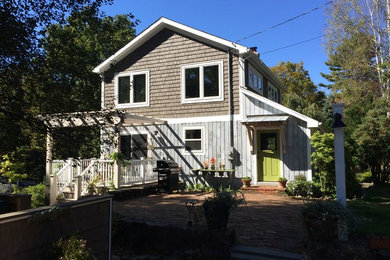 Small craftsman exterior home idea in New York