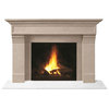 Fireplace Stone Mantel 1111.556 With Filler Panels, Buff, No Hearth Pad