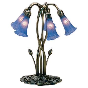 Meyda Tiffany 14995 Stained Glass / Tiffany Table Lamp - Blue