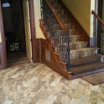 Wood Grain Tile on Diagonal in Springdale Home