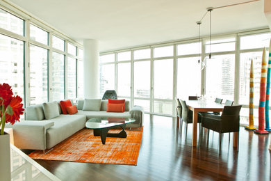 Inspiration for a contemporary living room remodel in New York