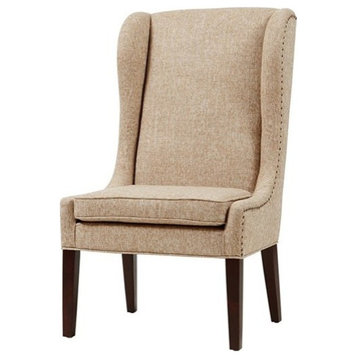Madison Park Garbo High Winged Dining Chair, Beige