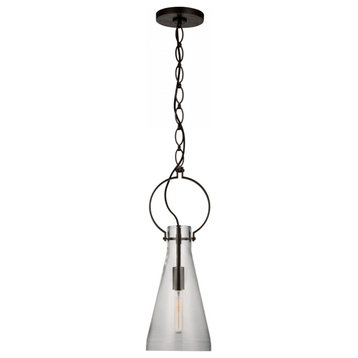 Limoges Pendant, 1-Light, Natural Rust, Clear Glass, 7.25"W (SK 5370NR-CG CU3CW)