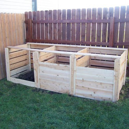 Triple-bin Cedar Compost System - Compost Bins