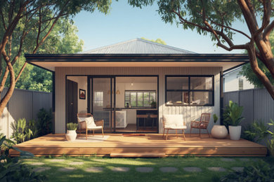 Photo of a modern home design in Sydney.