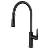 STYLISH Single Handle Pull Down Matte Black Kitchen Faucet