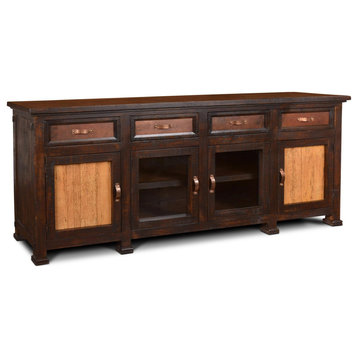 Elements Collection Two-Tone Copper TV Stand - 85"
