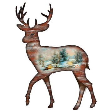 Woodsy Deer Scenic Ornament