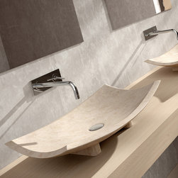 Beach Style Bathroom Stone Sink - Bathroom Sinks