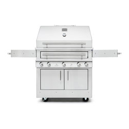 Kalamazoo Hybrid Fire Freestanding Grill with Side Shelves - K750HT - Outdoor Grills