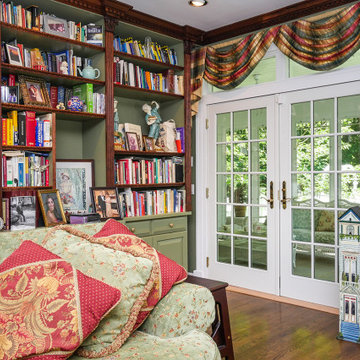 French Doors in Library-Like Den