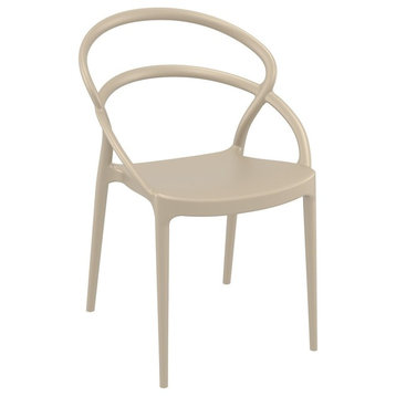 Compamia Pia Set of 2 Dining Chair, Taupe