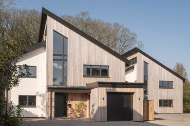 Inspiration for a contemporary house exterior in Hertfordshire.