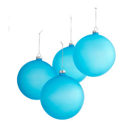 CLASSIC GLOBE ORNAMENTS - BLUE - SET OF 4 - Products