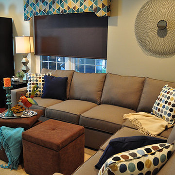 Vibrant Basement Family Room