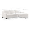 Garcelle 2 Piece Stain-Resistant Fabric Sectional, White