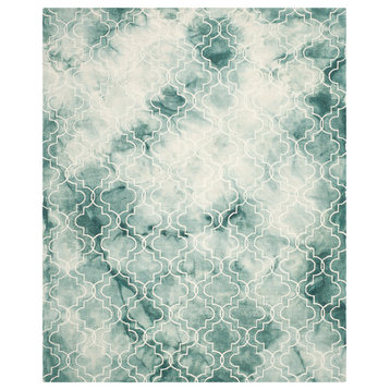Safavieh Dip Dye Collection DDY676 Rug, Green/Ivory, 8'x10'