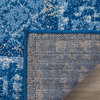 Safavieh Adirondack ADR110F 2'6"x16' Light Blue/Dark Blue Rug