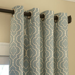 Blinds.com Easy Drapery Panels - Grommet Top in Donetta Cascade - Curtains