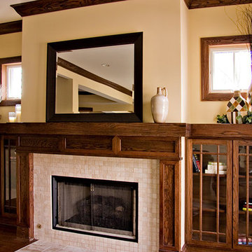 Bungalow Prairie-Style Custom Fireplace