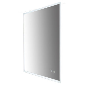 Lumini LED Bathroom Mirror Dimmable Lighted Defogger System Touch Switch, 24"