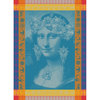 Mona Lisa Bleu Kitchen Towel 22"x30", 56cmx77cm, 100% Cotton Set of 4